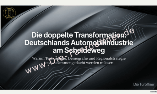Transformation in der Automobilbranche, demografischer Wandel und die Rolle der Regionen